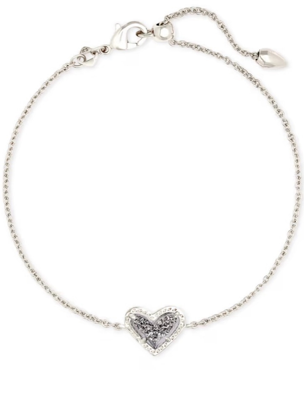 Kendra Scott Silver Heart Chain Bracelet